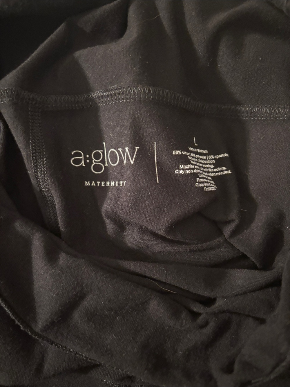 a:glow Black Maternity leggings - Stretch Comfort